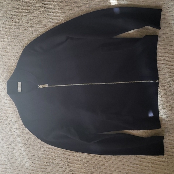 Sandro 100% Wool Navy Zip Up sweater l Small - Picture 2 of 5